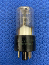 Load image into Gallery viewer, Sylvania 6X5 JAN-6X5WGT Vacuum Tube Valve Rectifier Milspec Black Plate NOS NIB
