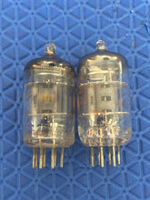Load image into Gallery viewer, Matched Pair Raytheon 6AK5 6J1 6J2 Black Plate Vacuum Tubes
