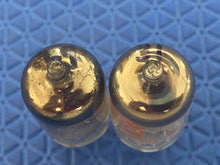 Load image into Gallery viewer, Matched Pair Raytheon 6AK5 6J1 6J2 Black Plate Vacuum Tubes
