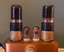Load image into Gallery viewer, Matched Pair Raytheon 6AK5 6J1 6J2 Black Plate Vacuum Tubes
