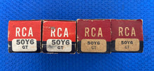 Load image into Gallery viewer, 4 RCA 50Y6 Vacuum Tubes Valves NOS NIB Lot Of Four
