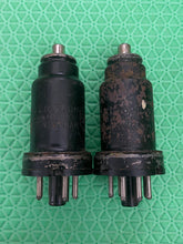 Load image into Gallery viewer, Matched Pair RCA-Cunningham 6K7 Vacuum Tubes Engraved Bottles NOS-Testing
