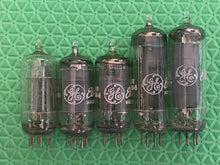 Load image into Gallery viewer, Matched Pair Sylvania 6V6 6V6GT Vacuum Tubes Black Plates Clear Bottles NOS-Testing
