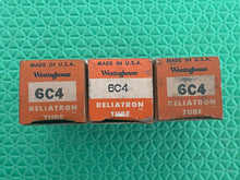 Load image into Gallery viewer, 3 Westinghouse 6C4 Vacuum Tubes NOS NIB Lot Of Three
