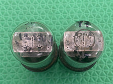 Load image into Gallery viewer, Matched Pair CBS Hytron 12SN7 12SN7GT Vacuum Tubes Black T Plates
