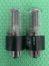 Load image into Gallery viewer, Matched Pair CBS Hytron 12SN7 12SN7GT Vacuum Tubes Black T Plates
