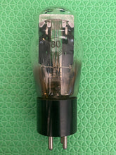 Load image into Gallery viewer, Delco Number Type 80 Vacuum Tube Rectifier Black Plates Engraved Base Shoulder ST Shape Hanging Filaments
