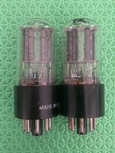 Load image into Gallery viewer, Matched Pair CBS Hytron 12SN7 12SN7GT Vacuum Tubes Black T Plates
