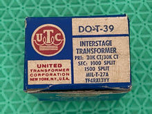 Load image into Gallery viewer, United DOT-39 20K To 30K Interstage Center-Tapped Transformer NOS NIB
