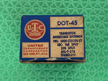 Load image into Gallery viewer, United Transformer Company DOT-45 1K To 1.25K Interstage Center-Tapped Transformer NOS NIB
