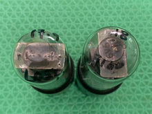 Load image into Gallery viewer, Matched Pair CBS-Hytron 6V6 6V6GT Black Plate Clear Bottle Vacuum Tubes
