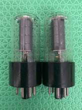 Load image into Gallery viewer, Matched Pair CBS-Hytron 6V6 6V6GT Black Plate Clear Bottle Vacuum Tubes
