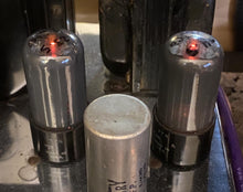 Load image into Gallery viewer, Matched Pair GM-Labeled RCA 6V6 6V6GT Silver Top Gray Glass Vacuum Tubes
