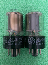 Load image into Gallery viewer, Matched Pair General Electric GE 6SN7 6SN7GTA Vacuum Tubes Copper Support Rods NOS-Testing
