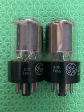 Load image into Gallery viewer, Matched Pair General Electric GE 6SN7 6SN7GTA Vacuum Tubes Copper Support Rods NOS-Testing

