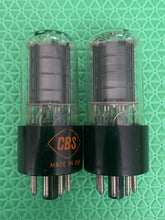 Load image into Gallery viewer, Matched Pair CBS-Hytron 6V6 6V6GT Black Plate Clear Bottle Vacuum Tubes
