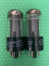 Load image into Gallery viewer, Matched Pair General Electric GE 6K6 6K6GT Black Plate Vacuum Tubes
