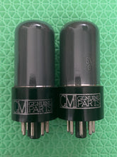 Load image into Gallery viewer, Matched Pair GM-Labeled RCA 6V6 6V6GT Silver Top Gray Glass Vacuum Tubes

