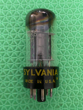 Load image into Gallery viewer, Sylvania 6K6 6K6GT Vacuum Tube Black Plate Chrome Dome / Silver Top NOS-Testing
