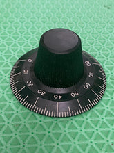 Load image into Gallery viewer, AMSCO 1920s Black / Dark Brown 2 1/8" 54MM 0-100 Indicator Knob with Set Screw NOS NIB
