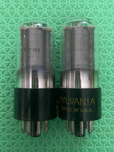 Load image into Gallery viewer, Matched Pair Sylvania 6F6 6F6GT Vacuum Tubes Clear Bottles NOS-Testing

