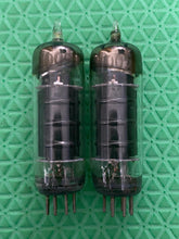 Load image into Gallery viewer, Matched Pair General Electric GE 6005 6AQ5 Black Plate Vacuum Tubes
