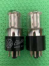 Load image into Gallery viewer, Matched Pair General Electric GE 6SL7 6SL7GT Vacuum Tubes
