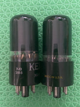 Load image into Gallery viewer, Matched Pair Ken-Rad 6V6 6V6GT 6P6 6P6P Vacuum Tubes Black Glass

