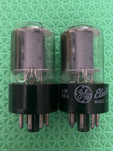 Load image into Gallery viewer, Matched Pair General Electric GE 6SN7 6SN7GTA Vacuum Tubes Copper Support Rods NOS-Testing
