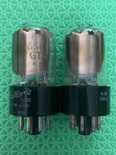 Load image into Gallery viewer, Matched Pair General Electric GE 6SN7 6SN7GTA Vacuum Tubes Copper Support Rods NOS-Testing
