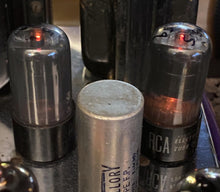Load image into Gallery viewer, Matched Pair RCA 6V6 6V6GT Silver Top Gray Glass Vacuum Tubes
