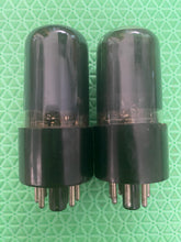 Load image into Gallery viewer, Matched Pair General Electric GE 6K6 6K6GT Vacuum Tubes Black Glass
