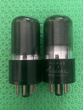 Load image into Gallery viewer, Matched Pair General Electric GE 6K6 6K6GT Vacuum Tubes Black Glass
