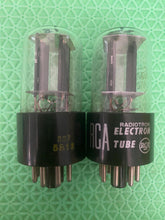 Load image into Gallery viewer, Matched Pair RCA 6SN7 6SN7GTB Vacuum Tubes Valves Copper Support Rods NOS-Testing
