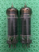 Load image into Gallery viewer, Matched Pair General Electric GE 6005 6AQ5 Black Plate Vacuum Tubes
