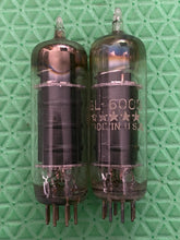 Load image into Gallery viewer, Matched Pair General Electric GE 6005 6AQ5 Black Plate Vacuum Tubes
