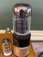 Load image into Gallery viewer, Sylvania 6K6 6K6GT Vacuum Tube Black Plate Chrome Dome / Silver Top NOS-Testing
