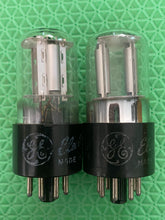 Load image into Gallery viewer, Matched Pair General Electric GE 6SL7 6SL7GT Vacuum Tubes
