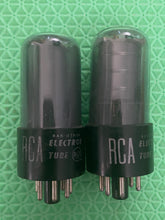 Load image into Gallery viewer, Matched Pair RCA 6V6 6V6GT Silver Top Gray Glass Vacuum Tubes
