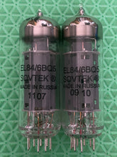 Load image into Gallery viewer, Matched Pair Sovtek 6BQ5 EL84 Vacuum Tubes NOS-Testing
