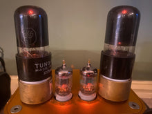 Load image into Gallery viewer, Matched Pair Tung-Sol 6K6 6K6GT Black Bottles Vacuum Tubes NOS-Testing

