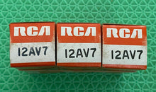 Load image into Gallery viewer, 3 RCA 12AV7 Vacuum Tubes Valves NOS NIB Lot Of Three
