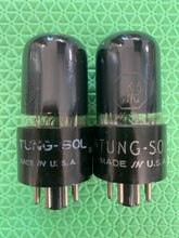 Load image into Gallery viewer, Matched Pair Tung-Sol 6K6 6K6GT Vacuum Tubes Black Glass NOS-Testing
