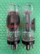 Load image into Gallery viewer, Matched Pair Sylvania 6DE4 Coin Base Vacuum Tube Rectifiers NOS-Testing
