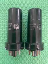 Load image into Gallery viewer, Matched Pair General Electric GE 6SN7 6SN7GTA Vacuum Tubes Copper Support Rods Phono Preamp Grade
