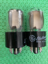 Load image into Gallery viewer, Matched Pair General Electric GE 6SN7 6SN7GTB Vacuum Tubes Copper Support Rods NOS NIB
