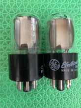 Load image into Gallery viewer, Matched Pair General Electric GE 6SN7 6SN7GTB Vacuum Tubes Copper Support Rods NOS NIB
