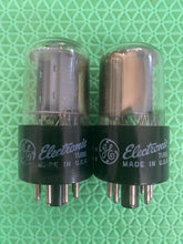 Load image into Gallery viewer, Matched Pair General Electric GE 6SN7 6SN7GTB Vacuum Tubes Copper Support Rods
