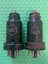 Load image into Gallery viewer, Matched Pair Ken-Rad 6K7 Vacuum Tubes NOS-Testing
