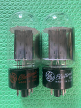 Load image into Gallery viewer, Matched Pair General Electric GE 5V4 5V4GA Vacuum Tubes Black Plate NOS-Testing
